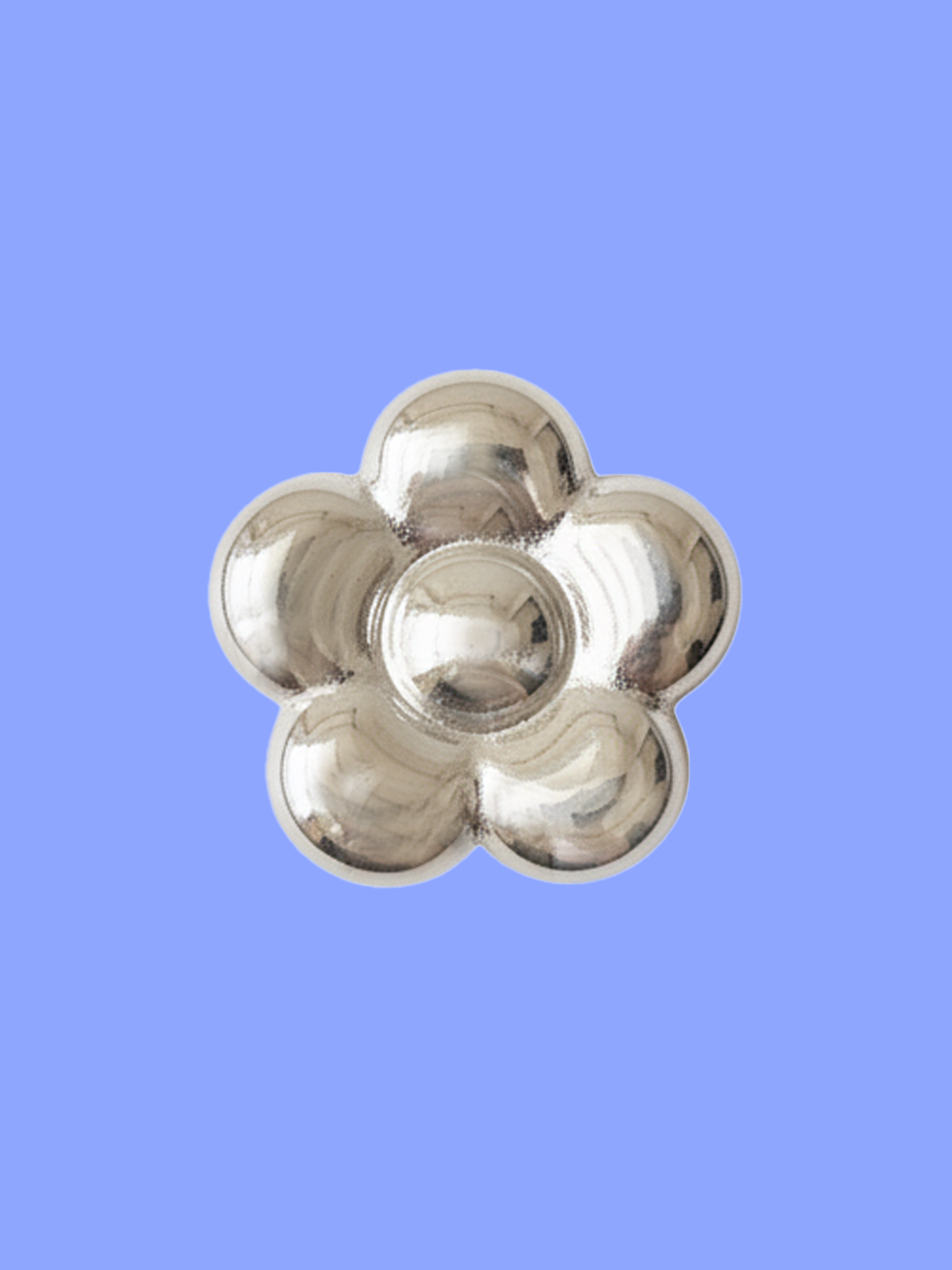 Blume Silber Hundehalsband Anhänger
