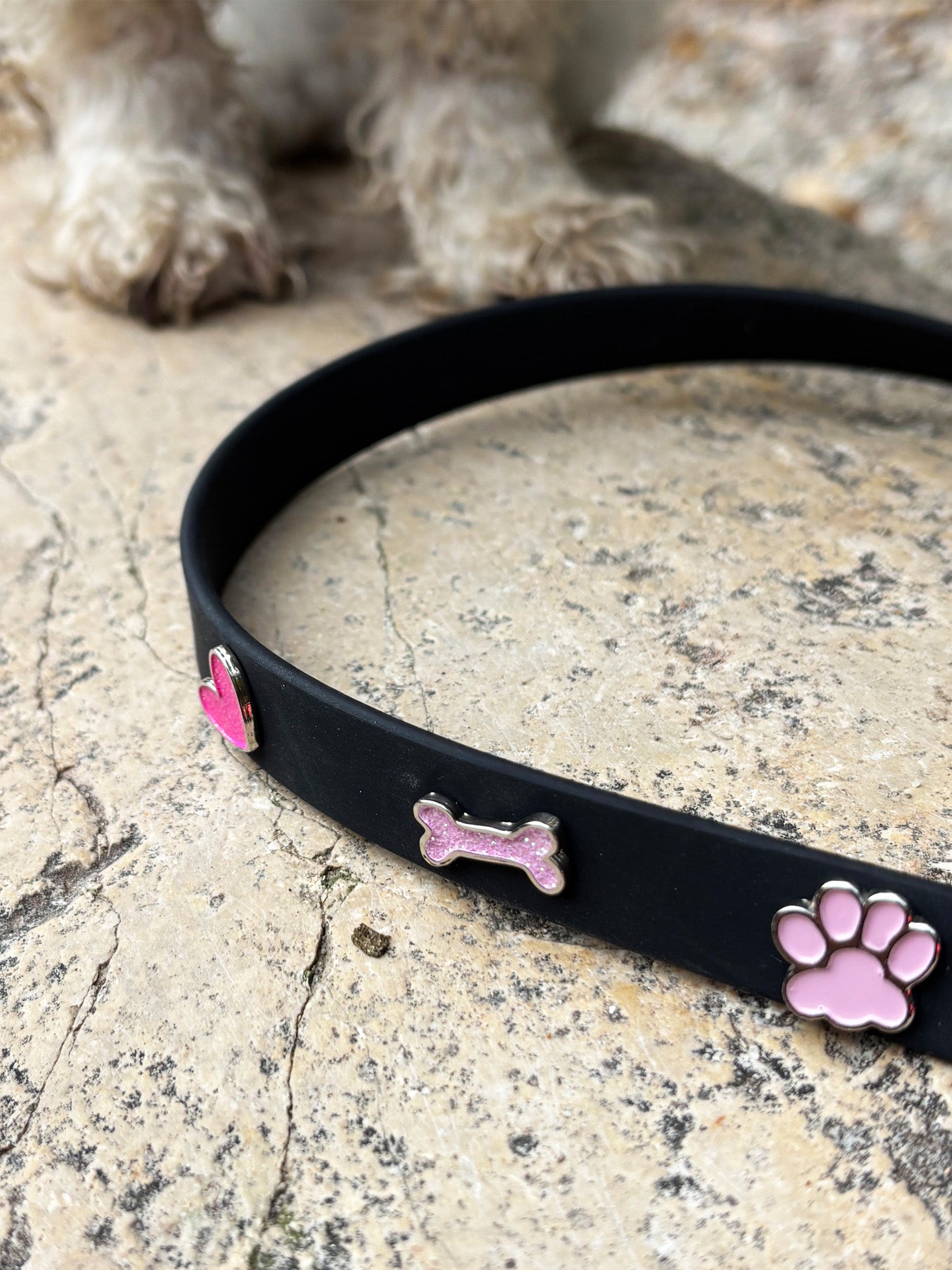 Glitzer Knochen Hundehalsband Anhänger