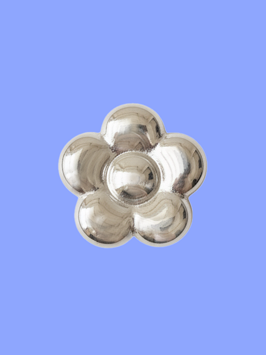Blume Silber Hundehalsband Anhänger